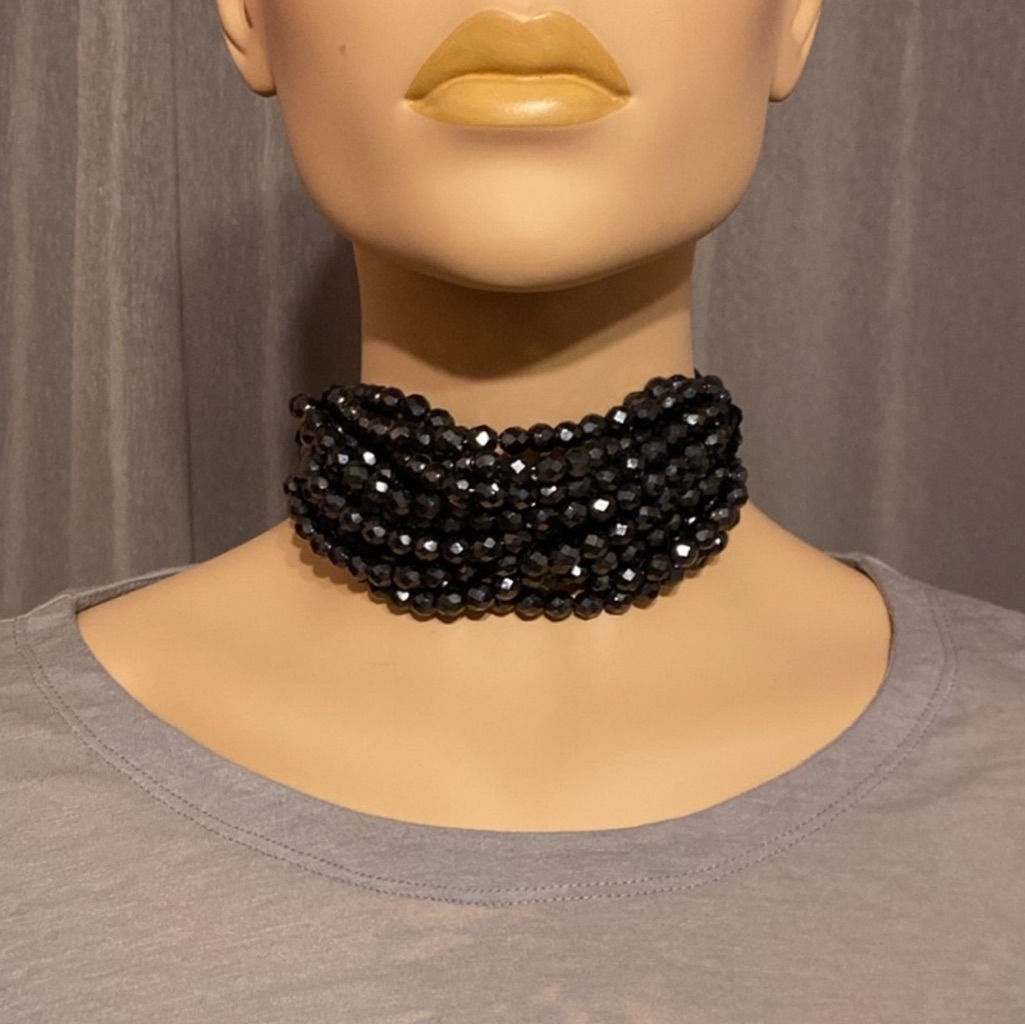 Ysl Multi Strand Beaded Necklace Choker 1250$